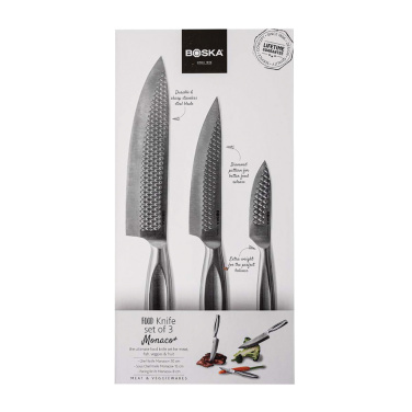 Logo trade promotional products picture of: BOSKA Kitchen Knives Monaco+, set of 3